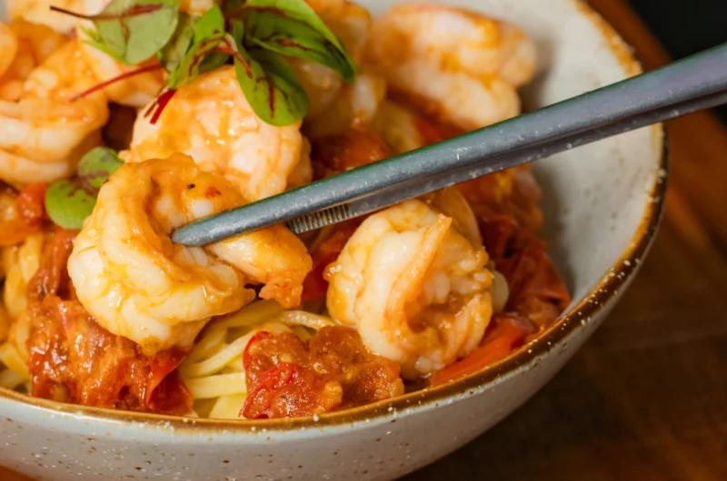 Pasta met garnalen